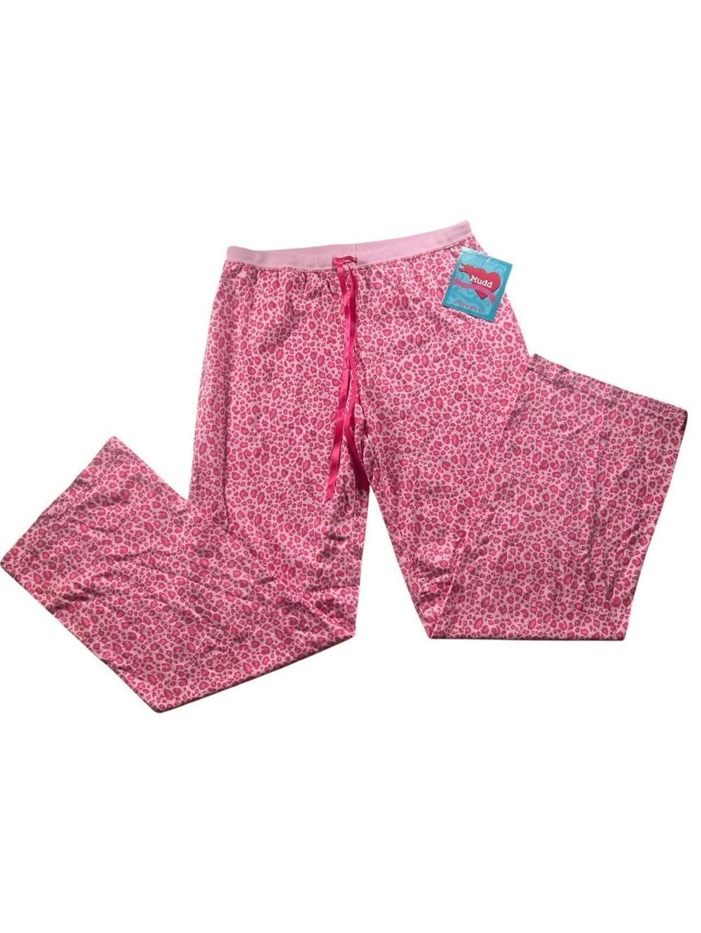 Deadstock Mudd Pink Leopard Print Pajama Lounge Pants